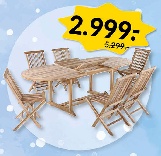 MALAGA K&Oslash;LN TEAK HAVEM&Oslash;BELS&AElig;T - FEBRUARSALG